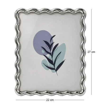WAVY PHOTO FRAME IN SILVER COLOR 27X22CM