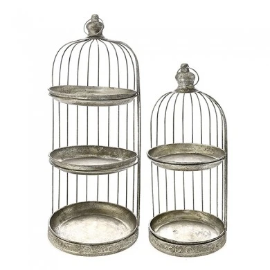 ΑΣΗΜΙ ΑΝΤΙΚΕ ΜΕΤΑΛΛΙΚΟ ΚΛΟΥΒΙ ΣΤΑΝΤ ΣΕΤ 2 26x26x65  21x21x47EK