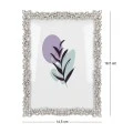 SILVER METAL PHOTO FRAME DECORATED WITH DIAMONDS 19,5X14,5CM