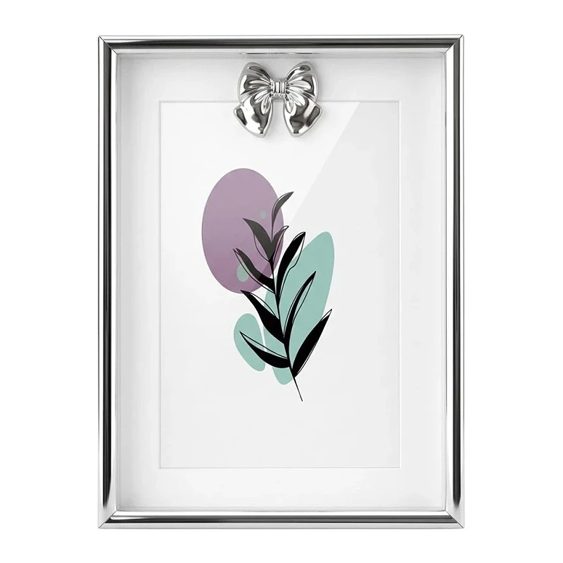 METAL PHOTO FRAME IN SILVER COLOR 23X18CM