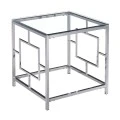 ΑΣΗΜΙ ΜΕΤΑΛΛΙΚΟ ΤΡΑΠΕΖΑΚΙ CLEAR SILVER 55Χ55Χ55 ΕΚ