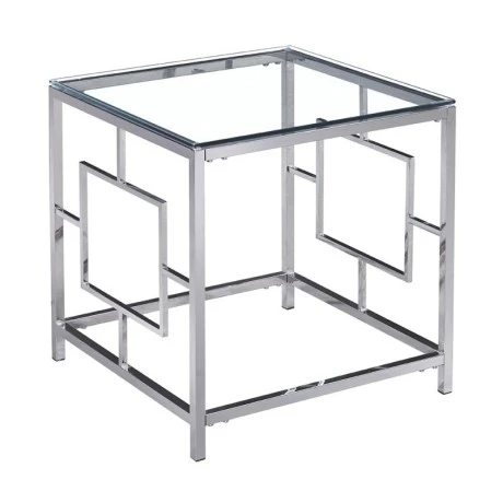 ΑΣΗΜΙ ΜΕΤΑΛΛΙΚΟ ΤΡΑΠΕΖΑΚΙ CLEAR SILVER 55Χ55Χ55 ΕΚ
