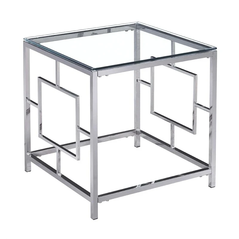 ΑΣΗΜΙ ΜΕΤΑΛΛΙΚΟ ΤΡΑΠΕΖΑΚΙ CLEAR SILVER 55Χ55Χ55 ΕΚ