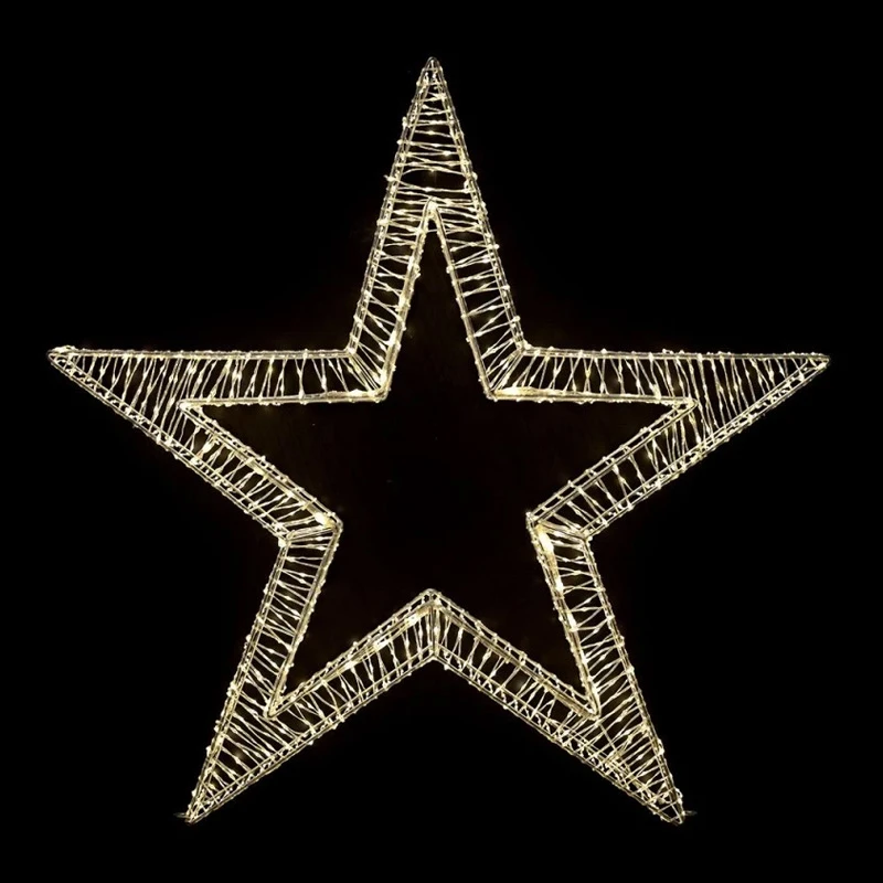 STANDING STAR 100X15X100 CM WITH 1600 WARM WHITE LED LIGHTS IP44