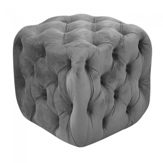 ASTRA ΣΚΑΜΠΟ GREY VELVET ΥΦΑΣΜΑ 45X45Χ45εκ.