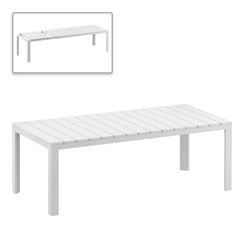 ATLANTIC WHITE 100X210/280Χ76εκ. ΕΠΕΚΤ.ΤΡΑΠΕΖΙ ΠΟΛ/ΝΙΟΥ