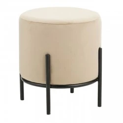 BELLA/R ΣΚΑΜΠΟ BEIGE VELVET ΥΦΑΣΜΑ Φ.35Χ38εκ.