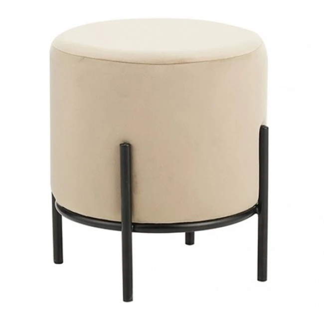 BELLA/R ΣΚΑΜΠΟ BEIGE VELVET ΥΦΑΣΜΑ Φ.35Χ38εκ.