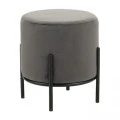 BELLA/R ΣΚΑΜΠΟ GREY VELVET ΥΦΑΣΜΑ Φ.35Χ38εκ.