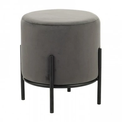 BELLA/R ΣΚΑΜΠΟ GREY VELVET ΥΦΑΣΜΑ Φ.35Χ38εκ.