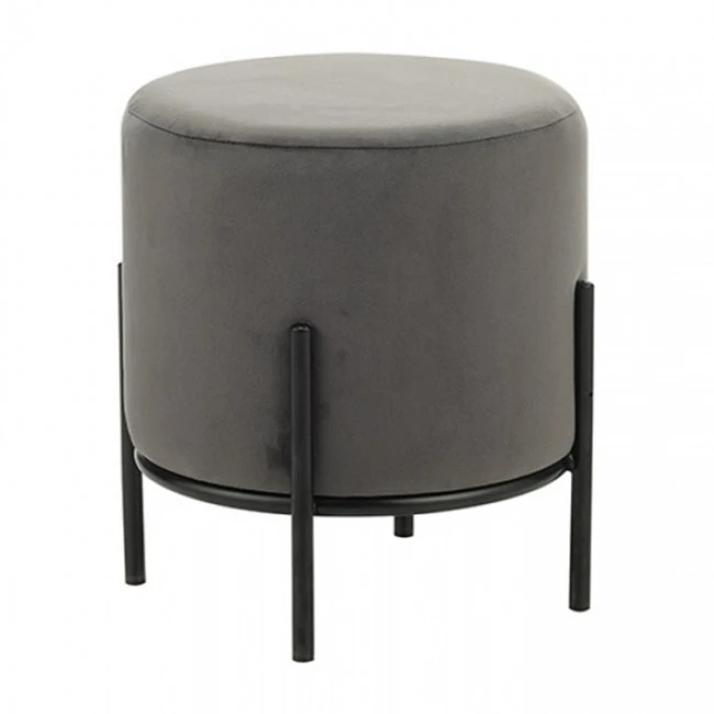 BELLA/R ΣΚΑΜΠΟ GREY VELVET ΥΦΑΣΜΑ Φ.35Χ38εκ.