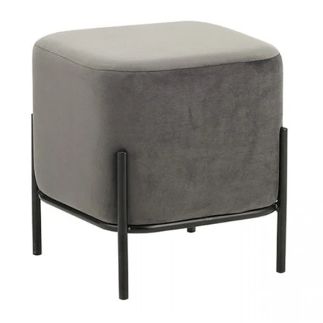 BELLA/S ΣΚΑΜΠΟ GREY VELVET ΥΦΑΣΜΑ 36X36Χ38εκ.