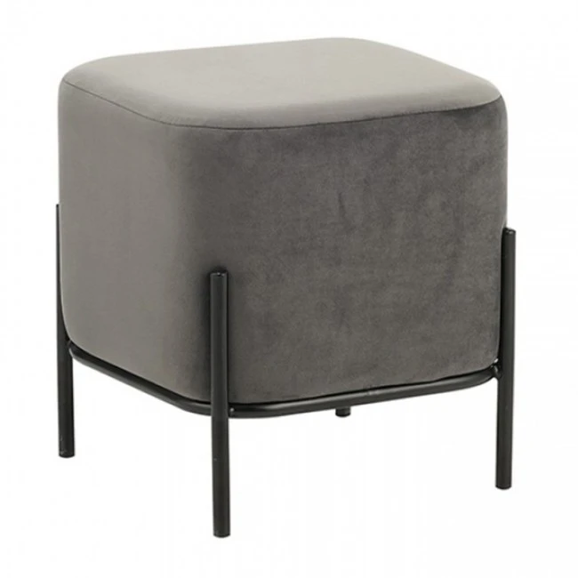 BELLA/S ΣΚΑΜΠΟ GREY VELVET ΥΦΑΣΜΑ 36X36Χ38εκ.