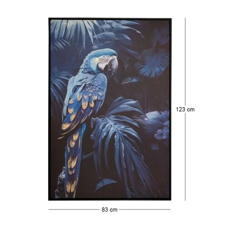 BLUE PARROT ΧΡΥΣΟΤΥΠΙΑ 83Χ123ΕΚ ME ΜΑΥΡΗ ΚΟΡΝΙΖΑ ΣΕ ΤΥΠΩΜΕΝΟ ΚΑΜΒΑ