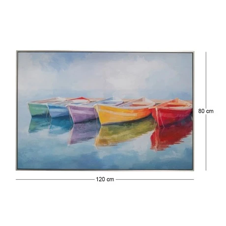 BOATS ΠΙΝΑΚΑΣ ΤΥΠΩΜΕΝΟΣ ΣΕ ΚΑΜΒΑ ΜΕ ΜΑΥΡΗ ΑΣΗΜΙ ΚΟΡΝΙΖΑ 120Χ80ΕΚ