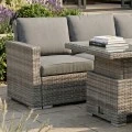 BOOZER Set Alu (5pcs) Wicker Grey/Cushions Anthracite