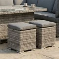 BOOZER Set Alu (5pcs) Wicker Grey/Cushions Anthracite