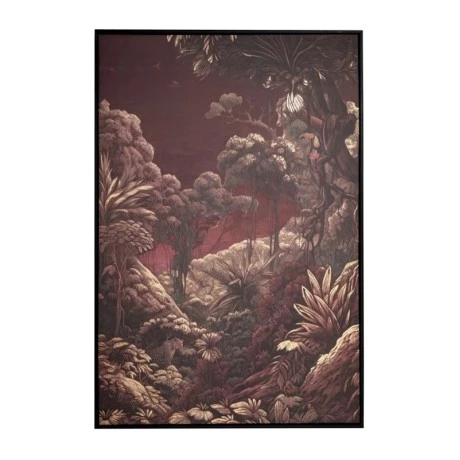 BURGUNDY JUNGLE ΧΡΥΣΟΤΥΠΙΑ 83Χ123ΕΚ ΜΕ ΜΑΥΡΗ ΚΟΡΝΙΖΑ ΣΕ ΤΥΠΩΜΕΝΟ ΚΑΜΒΑ
