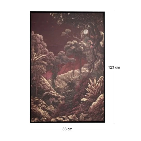 BURGUNDY JUNGLE ΧΡΥΣΟΤΥΠΙΑ 83Χ123ΕΚ ΜΕ ΜΑΥΡΗ ΚΟΡΝΙΖΑ ΣΕ ΤΥΠΩΜΕΝΟ ΚΑΜΒΑ