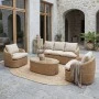 CHICAGO Set (4pcs) Alu/Wicker Natural (Cushions Beige)