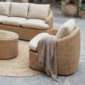 CHICAGO Set (4pcs) Alu/Wicker Natural (Cushions Beige)