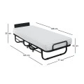 COLMAN Folding Bed 76x195x43cm/Mattress 12cm