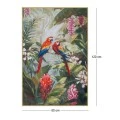 COLORFUL PARROT ΠΙΝΑΚΑΣ ΕΛΑΙΟΓΡΑΦΙΑ ΜΕ ΧΡΥΣΗ ΚΟΡΝΙΖΑ ΣΕ ΤΥΠΩΜΕΝΟ ΚΑΜΒΑ 80Χ120ΕΚ
