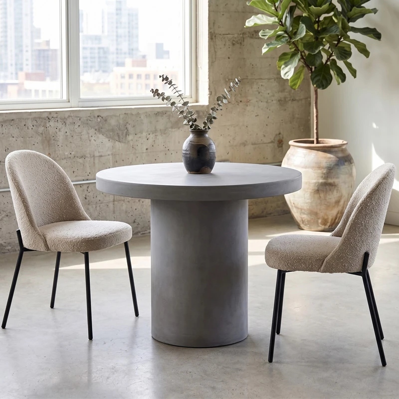 Concrete Cylinder Τραπέζι D.80Cm Cement Grey