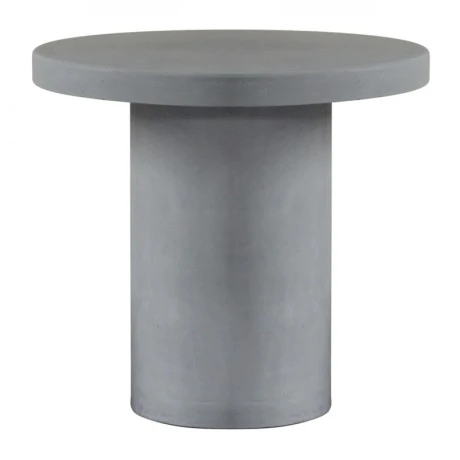 Τραπέζι Concrete χρώμα cement grey Φ80x75εκ.