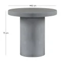 Concrete Cylinder Τραπέζι D.80Cm Cement Grey