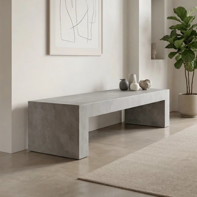 CONCRETE Bench 150x40cm Cement Grey
