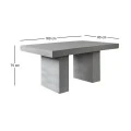 Concrete Τραπέζι 160X90Cm Cement Grey