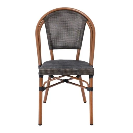 COSTA Chair Alu Walnut/Textilene mixed Black