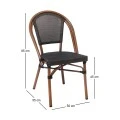 COSTA Chair Alu Walnut/Textilene mixed Black