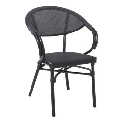 COSTA Armchair Alu Black/Textilene Black COSTA Armchair Alu Black/Textilene Black