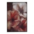CREAM FLOWERS ΠΙΝΑΚΑΣ 83Χ123ΕΚ ME WENGE ΚΟΡΝΙΖΑ ΣΕ ΤΥΠΩΜΕΝΟ ΚΑΜΒΑ