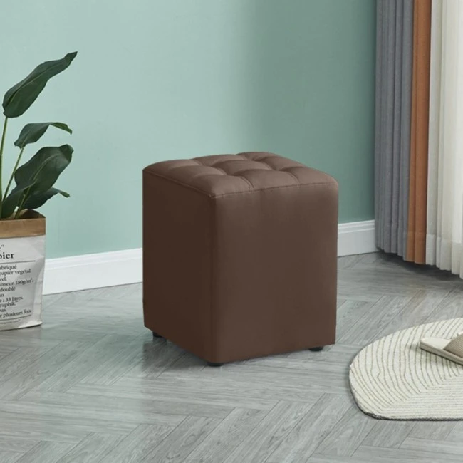 CUBE BROWN PU ΣΚΑΜΠΟ 35X35X42εκ.