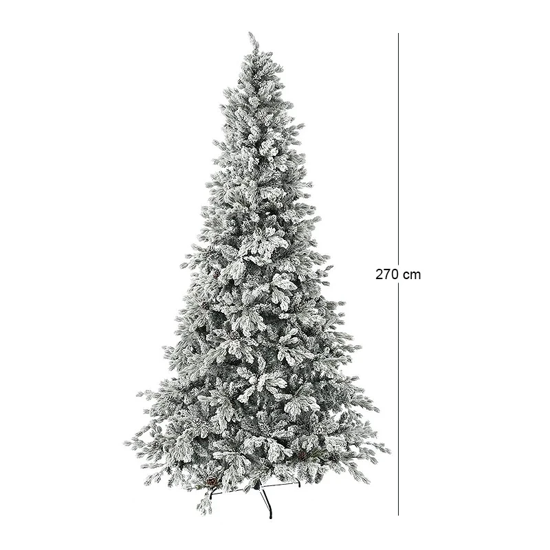 XMAS TREE FLOCKED WINTER FANTASY  270CM