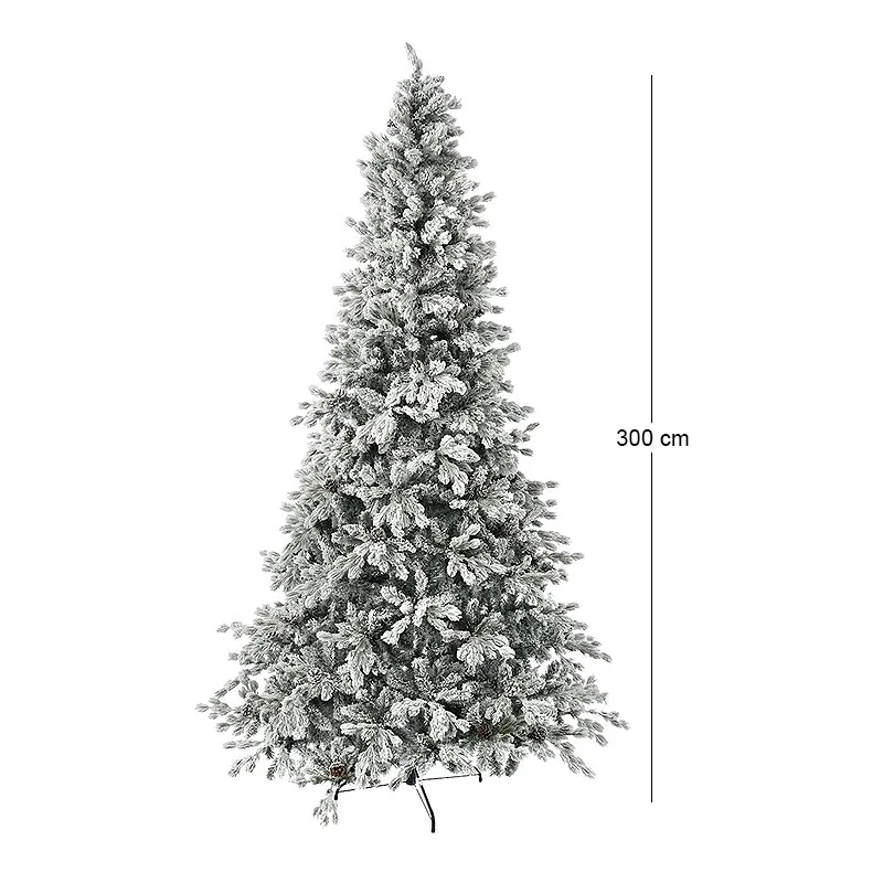 XMAS TREE FLOCKED  WINTER FANTASY  300CM