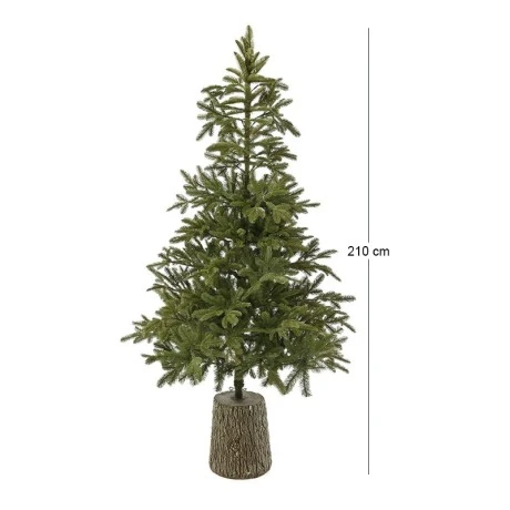 XMAS TREE MOUNTAIN PINE 210CM IN FIBER GLASS RESIN POT