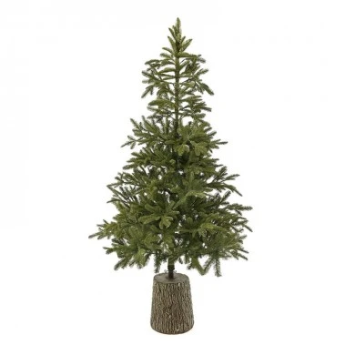 XMAS TREE MOUNTAIN PINE 210CM IN FIBER GLASS RESIN POT