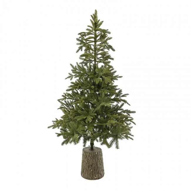 XMAS TREE MOUNTAIN PINE 210CM IN FIBER GLASS RESIN POT