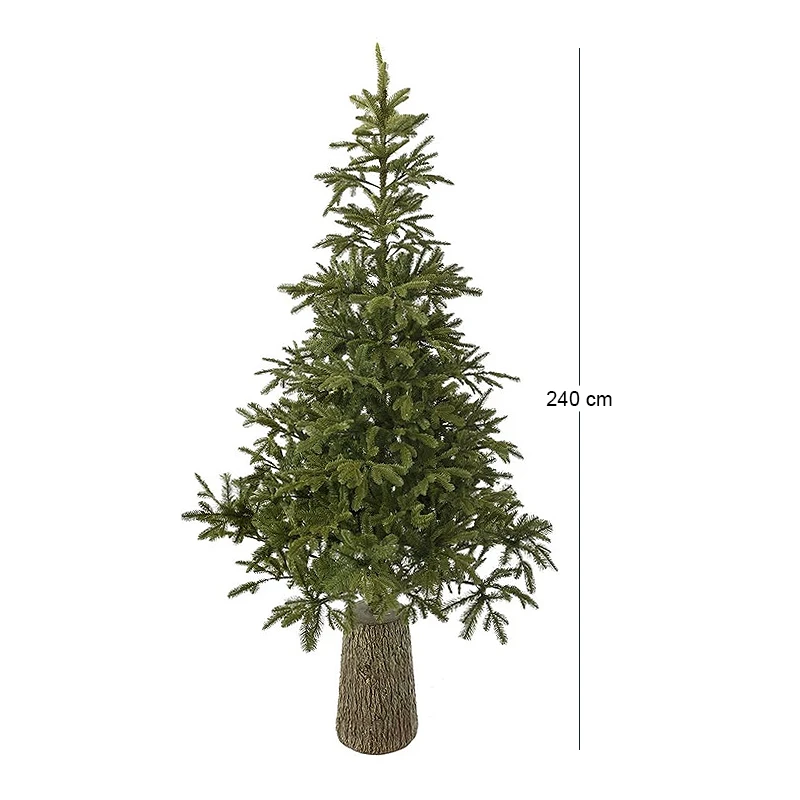 XMAS TREE MOUNTAIN PINE 240CM IN FIBER GLASS RESIN POT