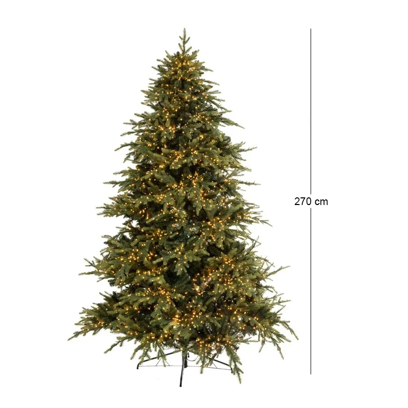 CHRISTMAS TREE PRE-LIT ASPEN 270CM WITH 6250 LED WARM WHITE LIGHTS 8 FUNCTIONS (PE+PVC)