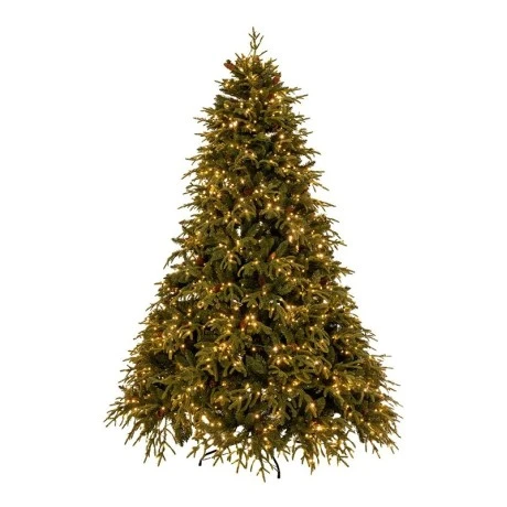 CHRISTMAS TREE   PRE LIT FRANKLIN FIR   210CM WITH 1500 WARM WHITE LED AND MULTICLOLOR