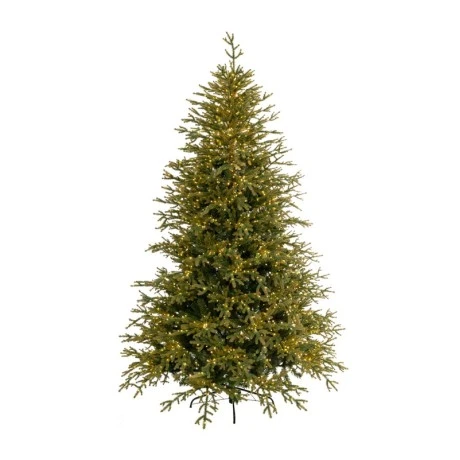 CHRISTMAS TREE PRE-LIT HIGHLANDS 210CM WITH 2400 LED COPPER WARM WHITE LIGHTS 8 FUNCTIONS PE+PVC