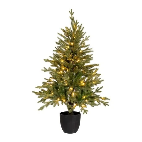CHRISTMAS TREE PRE-LIT WITH POT 120CM WITH 100 LED WARM WHITE STEADY LIGHTS