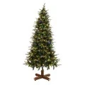 CHRISTMAS TREE PRE-LIT NOBLE FIR 210CM WITH 400 WARM WHITE LED AND MULTICLOLOR