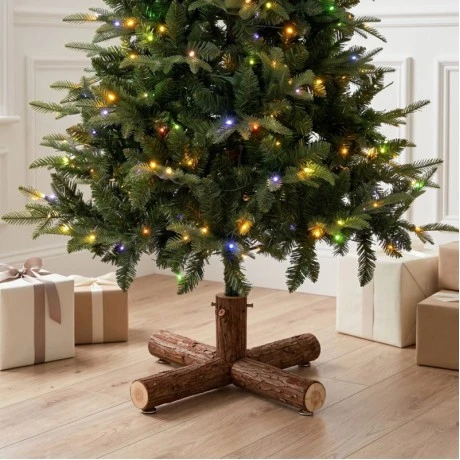 CHRISTMAS TREE PRE-LIT NOBLE FIR 210CM WITH 400 WARM WHITE LED AND MULTICLOLOR