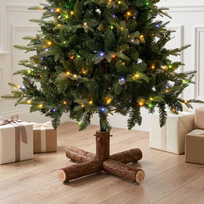 CHRISTMAS TREE PRE-LIT NOBLE FIR 210CM WITH 400 WARM WHITE LED AND MULTICLOLOR